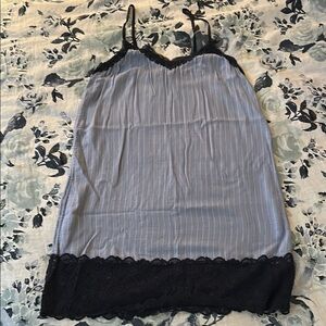Aerie Blue Lace Trim Slip Dress - Sz M